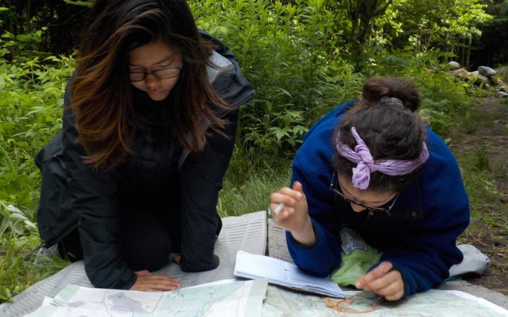 teens navigate backpacking expedition